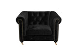 Shatana Home Claire 1 Sofa Black Velvet