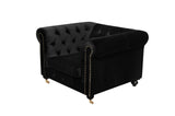 Shatana Home Claire 1 Sofa Black Velvet