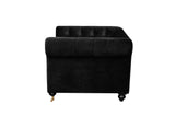 Shatana Home Claire 1 Sofa Black Velvet