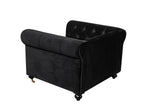 Shatana Home Claire 1 Sofa Black Velvet