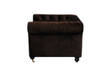 Shatana Home Claire 1 Sofa Chocolate Velvet