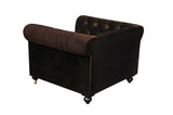 Shatana Home Claire 1 Sofa Chocolate Velvet