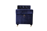 Shatana Home Gold Claire Bench Navy Velvet