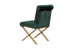 Shatana Home Gold Claire Dining Chair Green Velvet