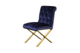 Shatana Home Gold Claire Dining Chair Navy Velvet