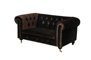 Shatana Home Claire Dog'S Sofa Chocolate Velvet