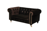 Shatana Home Gold Claire Dog'S Sofa Chocolate Velvet