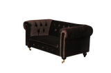 Shatana Home Gold Claire Dog'S Sofa Chocolate Velvet