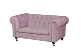 Shatana Home Claire Dog'S Sofa Pink Velvet