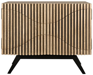 Noir Illusion Single Sideboard with Steel Base GCON244BW-1