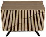 Noir Illusion Single Sideboard with Steel Base GCON244BW-1