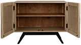 Noir Illusion Single Sideboard with Steel Base GCON244BW-1