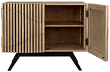 Noir Illusion Single Sideboard with Steel Base GCON244BW-1