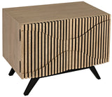 Noir Illusion Single Sideboard with Steel Base GCON244BW-1