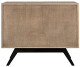 Noir Illusion Single Sideboard with Steel Base GCON244BW-1