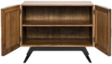 Noir Illusion Single Sideboard with Steel Base GCON244DW-1