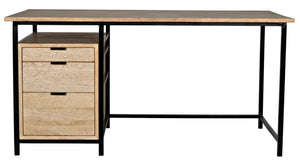 Noir Nabucco Desk GDES164BW