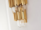 Bethel Gold Wall Sconce in Metal & Crystal