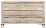 Noir Curved Front 3 Drawer Chest GDRE146VGR