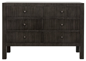 Noir Conrad 6 Drawer Dresser GDRE221P