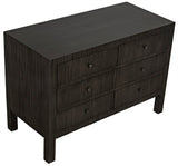 Noir Conrad 6 Drawer Dresser GDRE221P