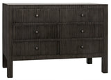 Noir Conrad 6 Drawer Dresser GDRE221P