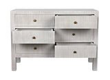 Noir Conrad 6 Drawer Dresser GDRE221WH