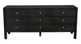 Noir Conrad 9 Drawer Dresser GDRE222P