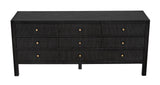 Noir Conrad 9 Drawer Dresser GDRE222P