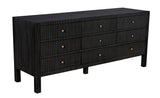 Noir Conrad 9 Drawer Dresser GDRE222P