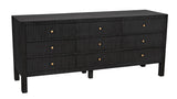 Noir Conrad 9 Drawer Dresser GDRE222P