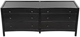 Noir Hampton 6 Drawer Dreser GDRE241HB-2