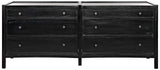 Noir Hampton 6 Drawer Dreser GDRE241HB-2