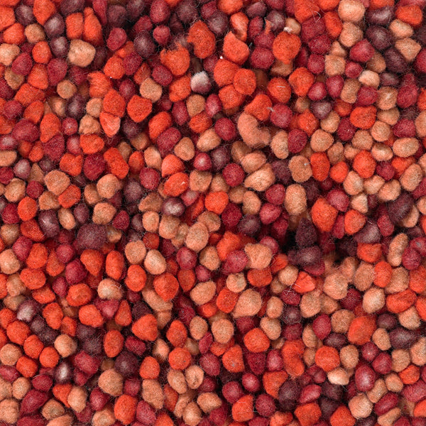 Chandra Rugs Gems 100% Wool Hand-Woven Contemporary Shag Rug Red/Maroon/Orange 9' x 13'