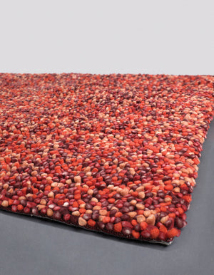 Chandra Rugs Gems 100% Wool Hand-Woven Contemporary Shag Rug Red/Maroon/Orange 9' x 13'