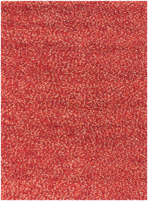 Chandra Rugs Gems 100% Wool Hand-Woven Contemporary Shag Rug Red/Maroon/Orange 9' x 13'