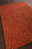 Chandra Rugs Gems 100% Wool Hand-Woven Contemporary Shag Rug Red/Maroon/Orange 9' x 13'