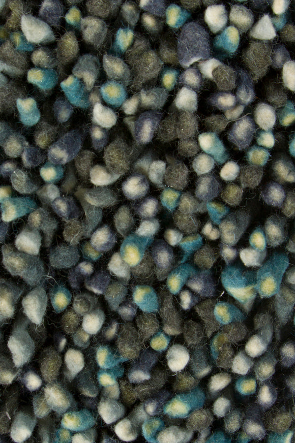 Chandra Rugs Gems 100% Wool Hand-Woven Contemporary Shag Rug Grey/Blue 9' x 13'