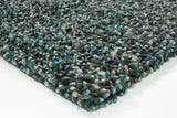 Chandra Rugs Gems 100% Wool Hand-Woven Contemporary Shag Rug Grey/Blue 9' x 13'