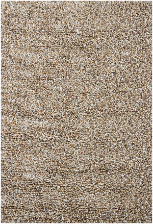 Chandra Rugs Gems 100% Wool Hand-Woven Contemporary Shag Rug Taupe/Ivory/Tan 9' x 13'