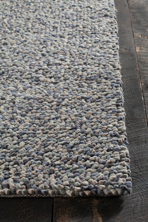 Chandra Rugs Gems 100% Wool Hand-Woven Contemporary Shag Rug Grey Multi 9' x 13'
