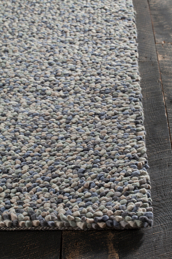 Chandra Rugs Gems 100% Wool Hand-Woven Contemporary Shag Rug Grey Multi 9' x 13'