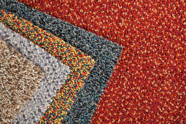 Chandra Rugs Gems 100% Wool Hand-Woven Contemporary Shag Rug Grey Multi 9' x 13'