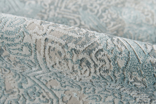 Momeni Genevieve GNV-2 Machine Made Traditional Distressed Design Indoor Area Rug Light Blue 8'11" x 12'6" GENEVGNV-2LBL8BC6