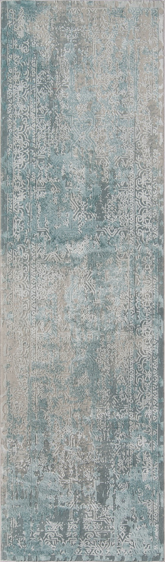 Momeni Genevieve GNV-2 Machine Made Traditional Distressed Design Indoor Area Rug Light Blue 8'11" x 12'6" GENEVGNV-2LBL8BC6