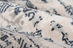 Momeni Genevieve GNV-4 Machine Made Traditional Distressed Design Indoor Area Rug Grey 8'11" x 12'6" GENEVGNV-4GRY8BC6