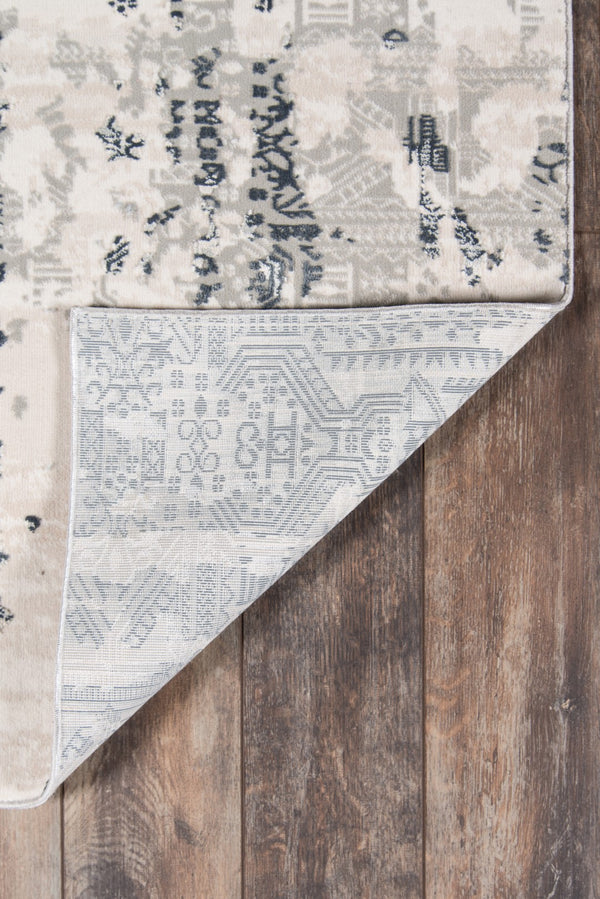 Momeni Genevieve GNV-4 Machine Made Traditional Distressed Design Indoor Area Rug Grey 8'11" x 12'6" GENEVGNV-4GRY8BC6