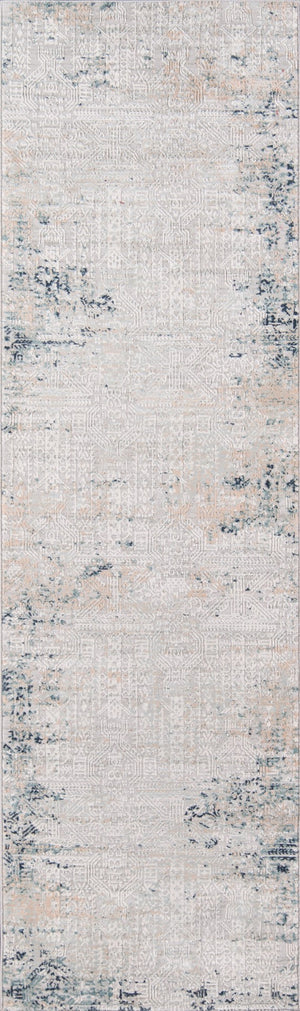 Momeni Genevieve GNV-4 Machine Made Traditional Distressed Design Indoor Area Rug Silver 8'11" x 12'6" GENEVGNV-4SVL8BC6