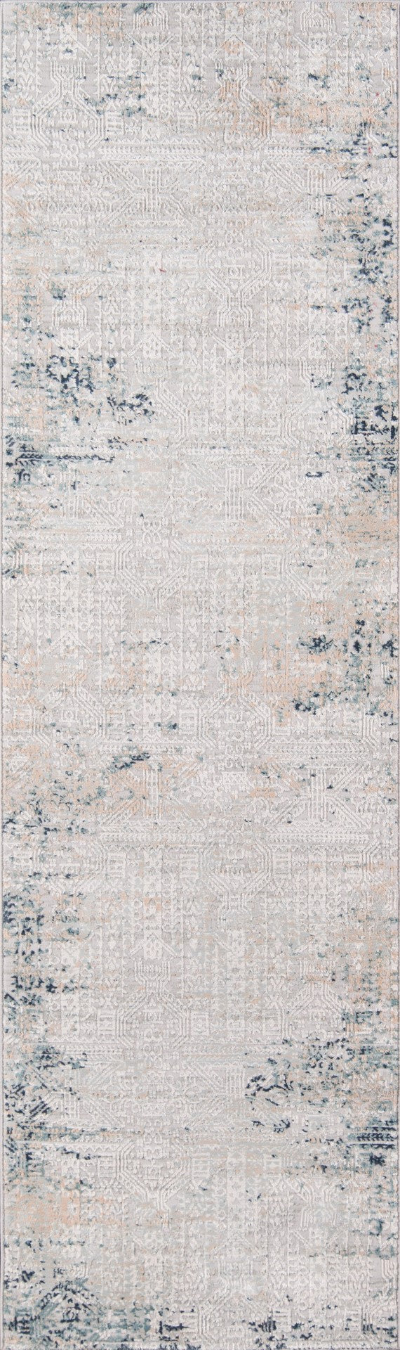 Momeni Genevieve GNV-4 Machine Made Traditional Distressed Design Indoor Area Rug Silver 8'11" x 12'6" GENEVGNV-4SVL8BC6