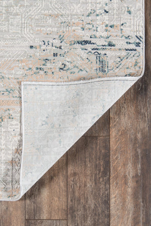 Momeni Genevieve GNV-4 Machine Made Traditional Distressed Design Indoor Area Rug Silver 8'11" x 12'6" GENEVGNV-4SVL8BC6